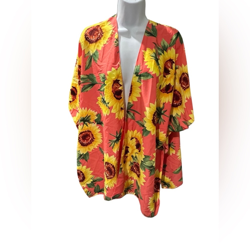 Sunflower Kimono Cardigan NWT Open Front Lightweight Boho Cover Up